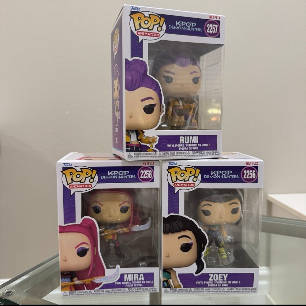 Funko Pop Kpop Demon Hunters Huntrix - Rumi, Zoey, and Mira